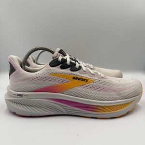 Brooks Ghost 17 Women's Size 10.5 White Gray Orange Running Shoes Sneakers